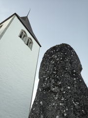 Akebäck kyrka, Gotland. Bildsten från 7-800-talet.
