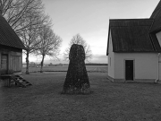 Akebäck kyrka, Gotland. Bildsten från 7-800-talet.