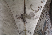 Fröjel kyrka, Gotland. Detalj av valvmålning i koret.